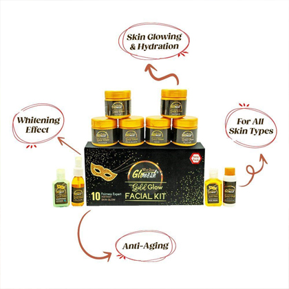10 In 1 Gold Facial Kit - Image 3