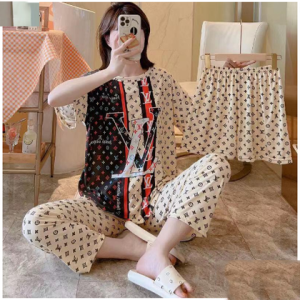 Girls Wear 3 in 1 Korean Loungewear Night Suit For Girls & Women