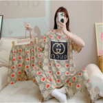 Girls Wear 3 in 1 Korean Loungewear Night Suit For Girls & Women - Skin