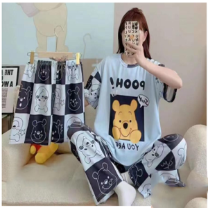 Girls Wear 3 in 1 Korean Loungewear Night Suit For Girls & Women