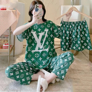 Girls Wear 3 in 1 Korean Loungewear Night Suit For Girls & Women