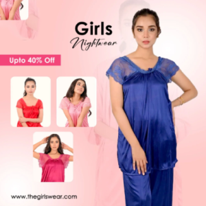 Body Girl 2 Pieces Bridal Silk Nightwear For Girls & Women