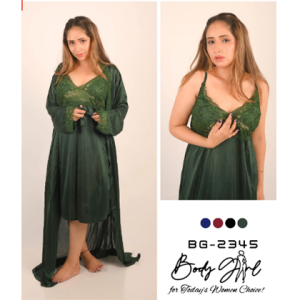 Body Girl 2-Pieces Camisole & Gown For Girls & Women - Navy Blue