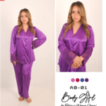 Body Girl 2-Pieces Shirt & Trouser For Girls & Women - Purple