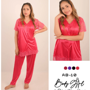 Body Girl 2-Pieces T-Shirt & Trouser For Girls & Women - Magent