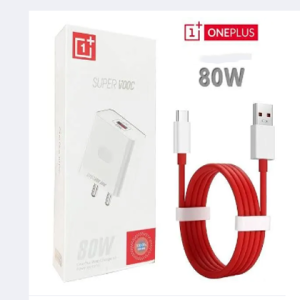 Oneplus 100% Orignel Charger 80W Super Vooc Adapter + Type c cable