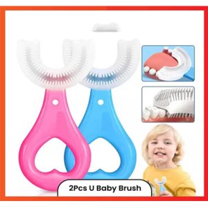 Silicone U-Shaped Baby Toothbrush Pack of 2