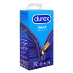 Durex Jeans Large Easy On Condoms, 10-Pack
