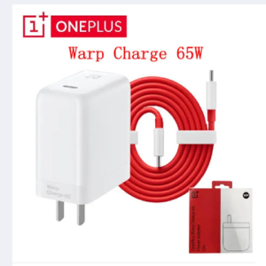 One Plus Charger 65W PD Power Adapter + Type-C to Type-C Data Cable - Orignal Warp Charge Fast Charging for One Plus Devices