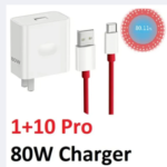 Oneplus Wrap Super Vooc 80W Charger + Cable PD Show for One Plus 10 Pro , 9 Pro ,9R ,9RT , 8 Pro