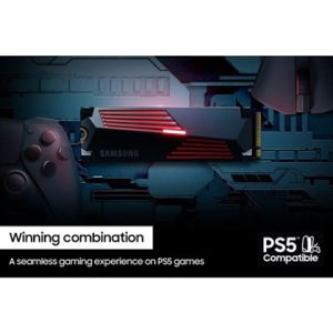 Samsung 990 PRO w Heatsink PCIe® 4.0 NVMe™ M.2 (2280) SSD 4TB  Compatible with Playstation 5