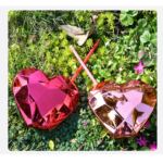 Diagonal Heart Sparkling Water Bottle