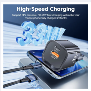 Toocki GaN USB Type C Charger Portable High Speed Charger for iPhone Xiaomi 13 Oneplus Realme PD3.0 QC3.0 PPS Cell Mobile Phone